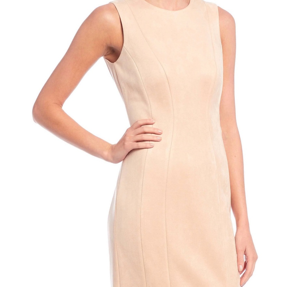 Calvin Klein Faux Suede Sheath Dress